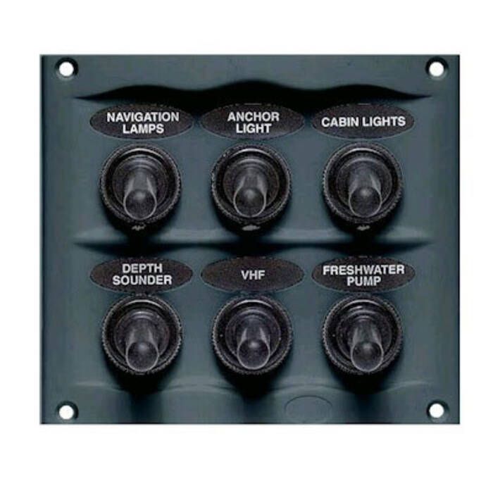 Image of : Marinco BEP 900 Compact Series 6-Way Spray Proof Switch Panel