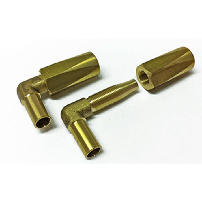 Image of : Vetus 90 Degree Brass Elbow Connector Set for Nylon Hose (2X) - HS1037MS