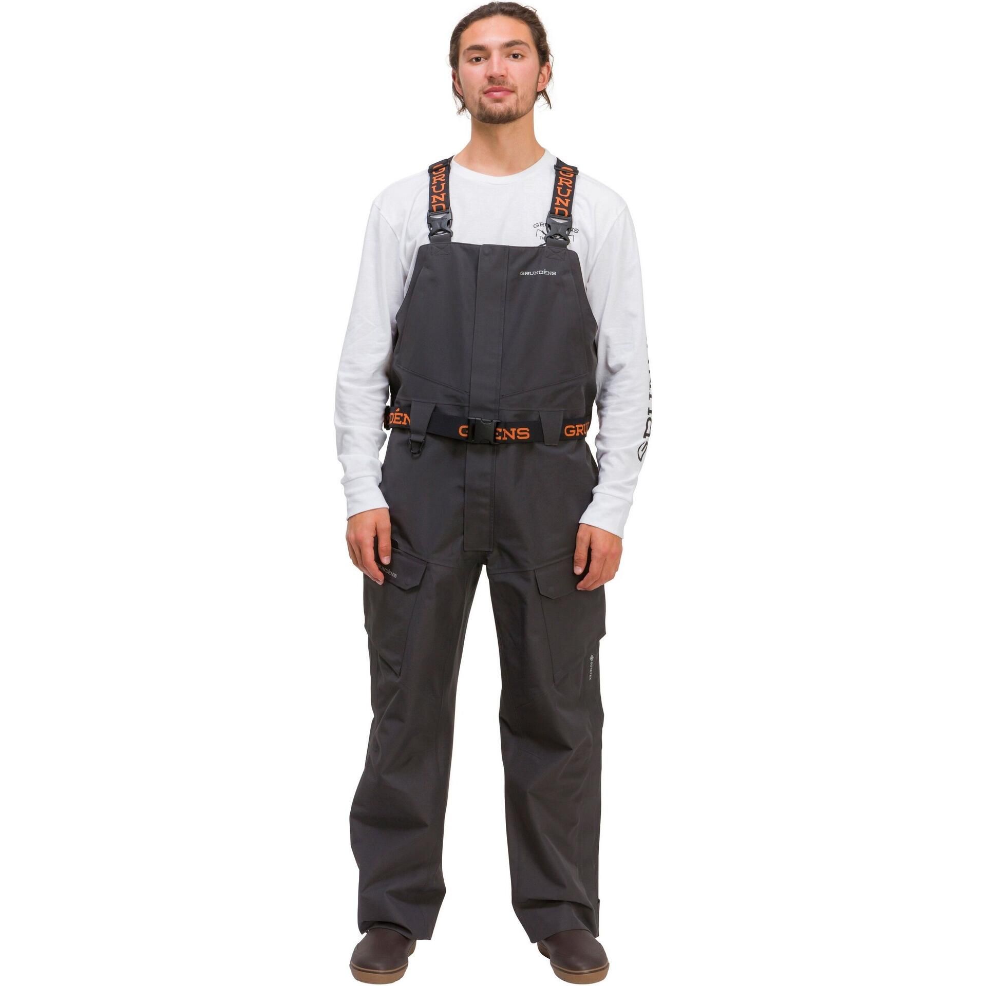 GRUNDÉNS Bibs フィッシングパンツ ダークグレー Grundéns Shoreman Fishing Bib Pants 500 – Grundens