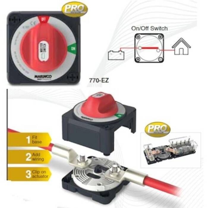 Marinco Pro Installer EZ-Mount On/Off Battery Switch - 770-EZ