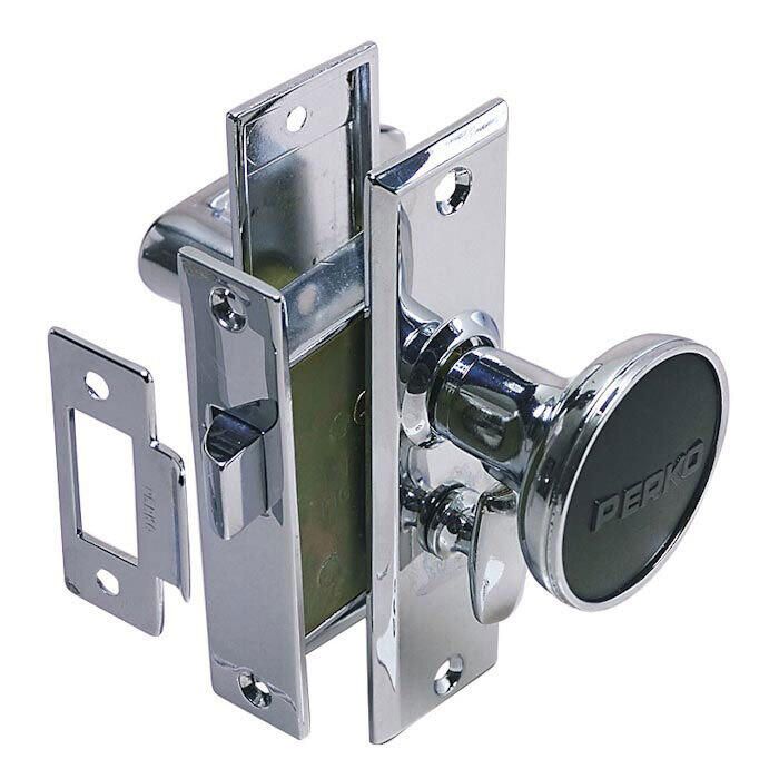 トップス Kapital multi border kanoko box poro Perko Mortise Door Latch Assembly - 0960DP0CHR