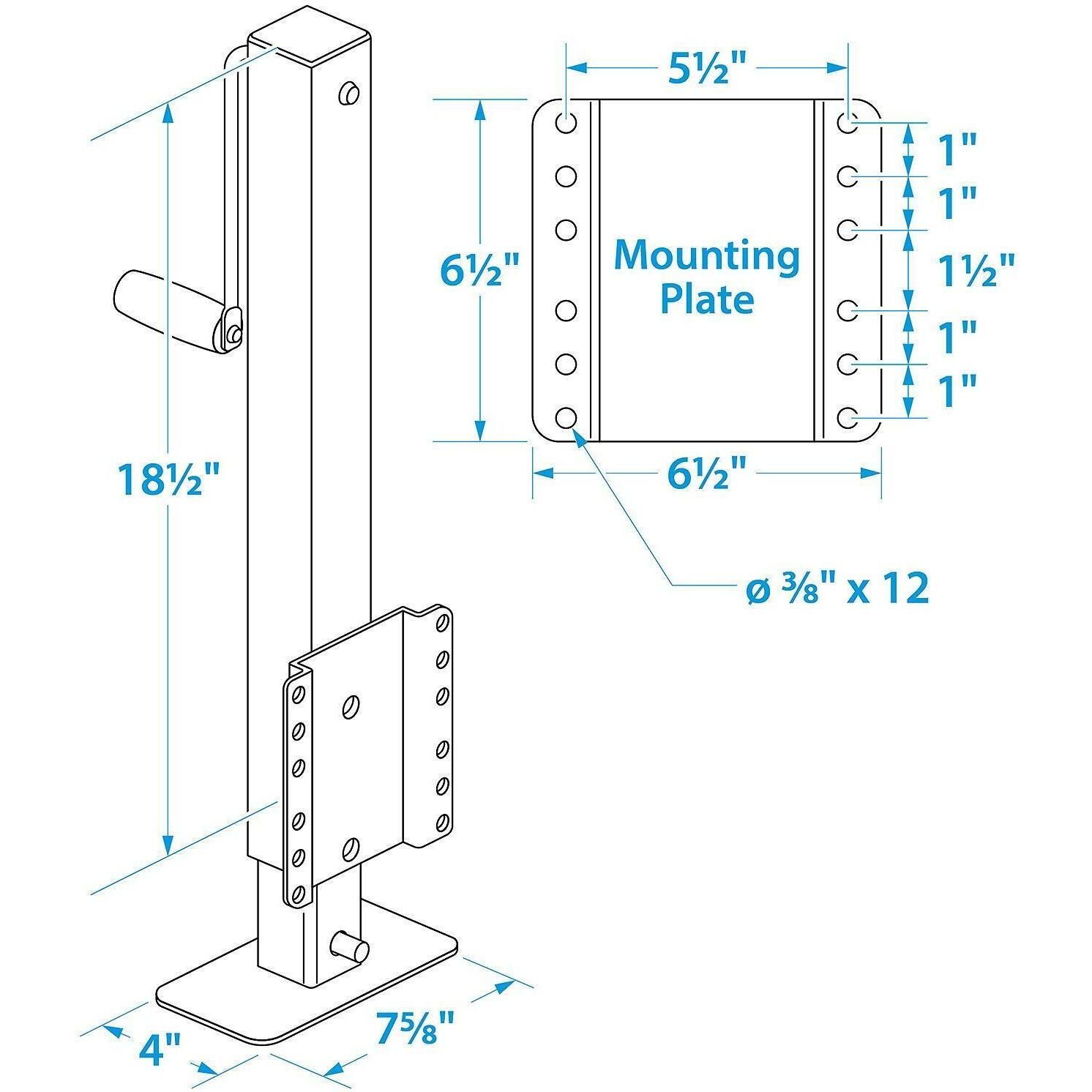 Seachoice Heavy Duty Drop Leg Trailer Jack - 50-52051