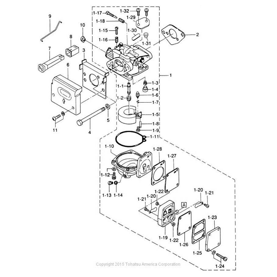 Tohatsu Nissan OEM Outboard Motor Carburetor Repair Kit - 5-9.9 HP