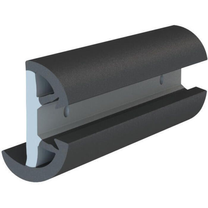 TACO METALS V11-3447BBK50-2 Flex Vinyl Rub Rail Kit - Black With Black Insert, Marine Boat Protection 2 thumbnail image