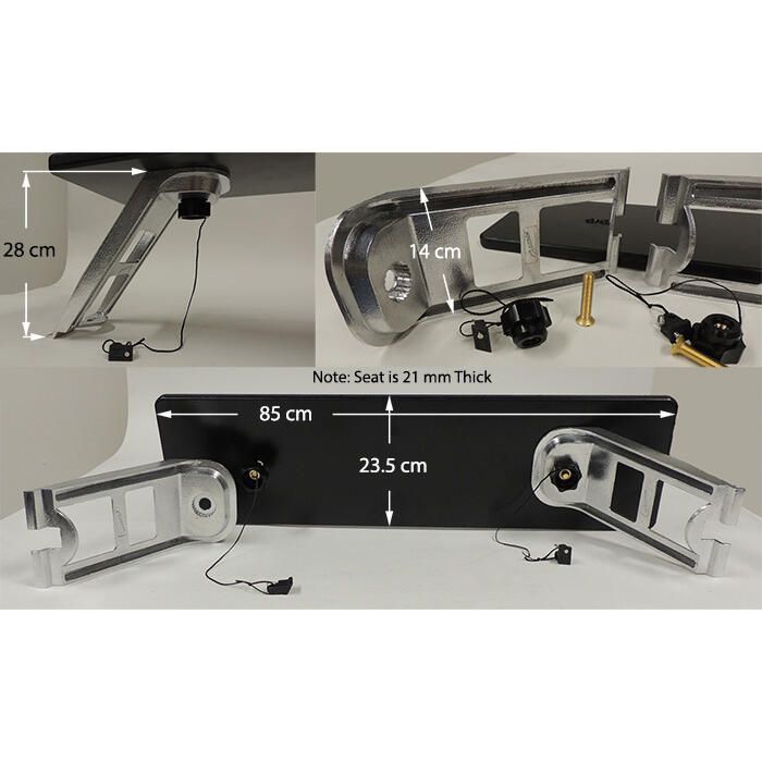 サーフボード cole flightdeck Zodiac Bench-on-Rail Seat Kit - Z1255